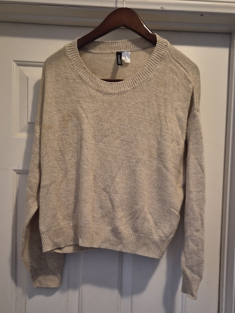 H&M Beige Crewneck Sweater